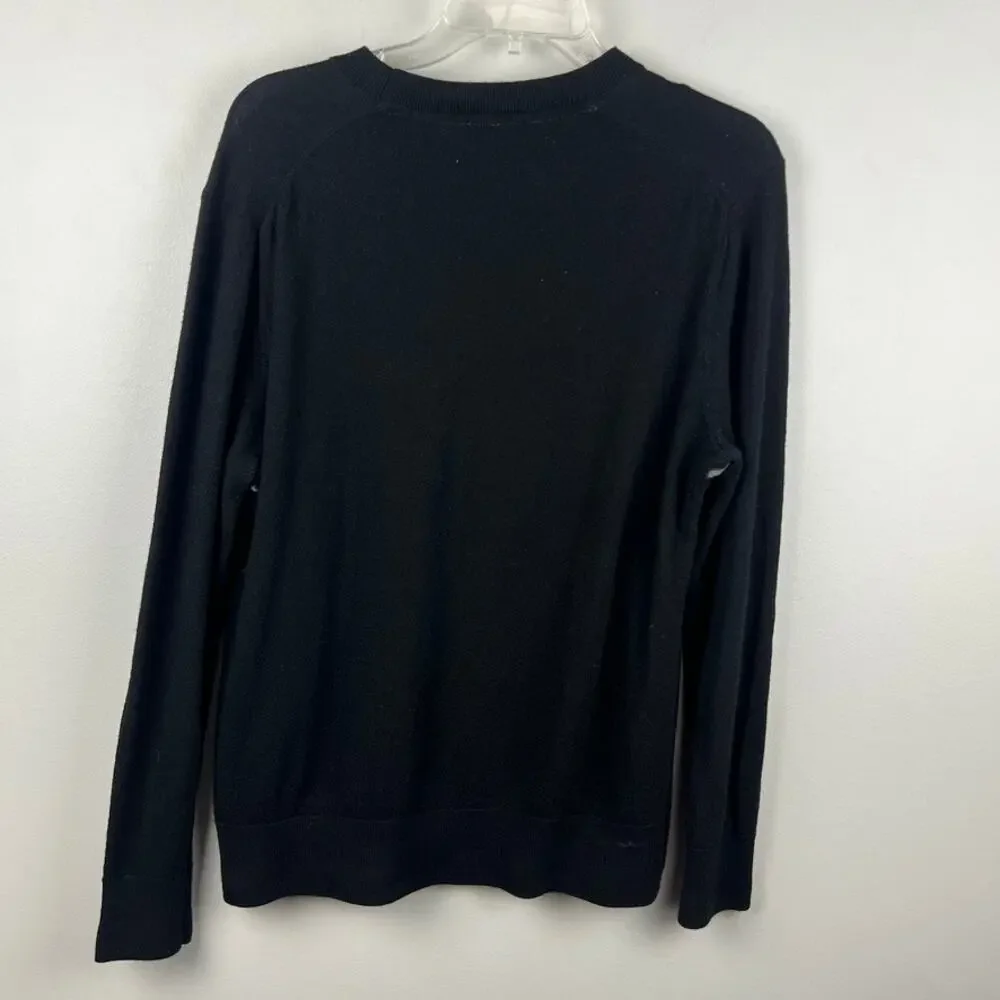Ted Baker London Black Logo Print Crewneck Sweater Size 5/XL